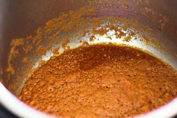 Cook it until oil separates